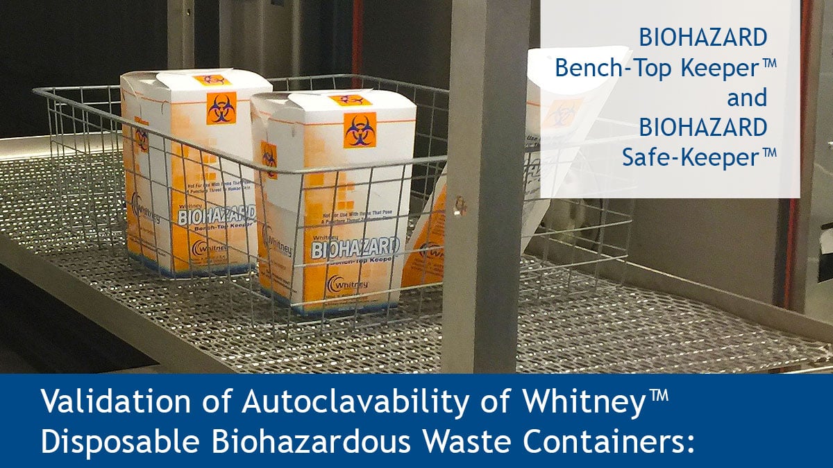 Autoclave disposable biohazard waste container